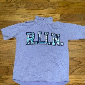 Short sleeve quarter zip up jacket